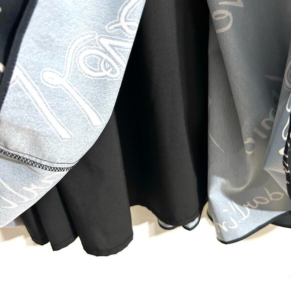 Atelier New York Black Midi A Line My Darling Print Dress Date Night EUC size 10 - Picture 12 of 16